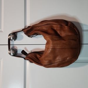 Yany leather boho purse cognac